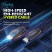 Кабель мультимедійний HDMI M to HDMI M 50.0m V2.1 8K60Hz AOC 48Gbps black Digitus (AK-330126-500-S)