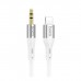 Кабель мультимедійний Lightning to 3.5mm M 1.0m silicone UPA22 white HOCO (6931474769480)