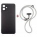 Чохол до мобільного телефона Dengos Case + Cross-body Strap Samsung Galaxy A07 Black+Grey (DG-KM-CCRB-15)