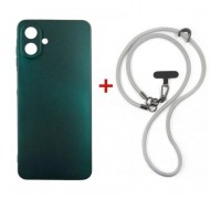 Чохол до мобільного телефона Dengos Case + Cross-body Strap Samsung Galaxy A07 Green+Grey (DG-KM-CCRB-17)