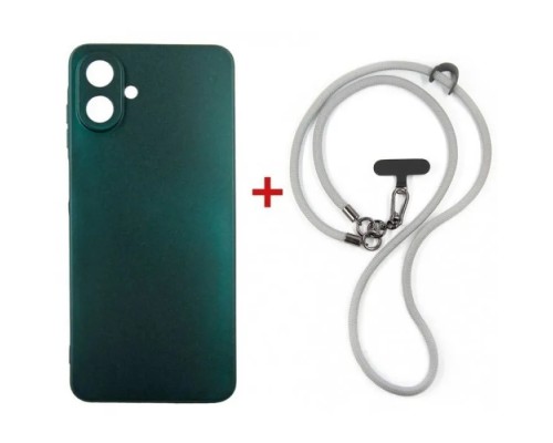 Чохол до мобільного телефона Dengos Case + Cross-body Strap Samsung Galaxy A07 Green+Grey (DG-KM-CCRB-17)