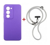 Чохол до мобільного телефона Dengos Case + Cross-body Strap Xiaomi Redmi 15 Purple+Grey (DG-KM-CCRB-45)