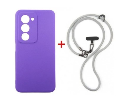 Чохол до мобільного телефона Dengos Case + Cross-body Strap Xiaomi Redmi 15 Purple+Grey (DG-KM-CCRB-45)