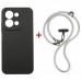 Чохол до мобільного телефона Dengos Case + Cross-body Strap Xiaomi Redmi 15C Black+Grey (DG-KM-CCRB-47)