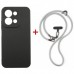 Чохол до мобільного телефона Dengos Case + Cross-body Strap Xiaomi Redmi 15C Black+Grey (DG-KM-CCRB-47)
