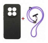 Чохол до мобільного телефона Dengos Case + Cross-body Strap Xiaomi Redmi Note 15 Pro 5G Black+Purple (DG-KM-CCRB-42)