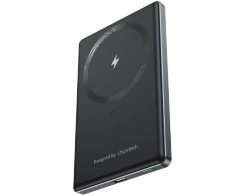 Батарея універсальна Choetech Magnetic Wireless 5000mAh, 20W, PD, Qi-15W, Black (B738-CCBK)