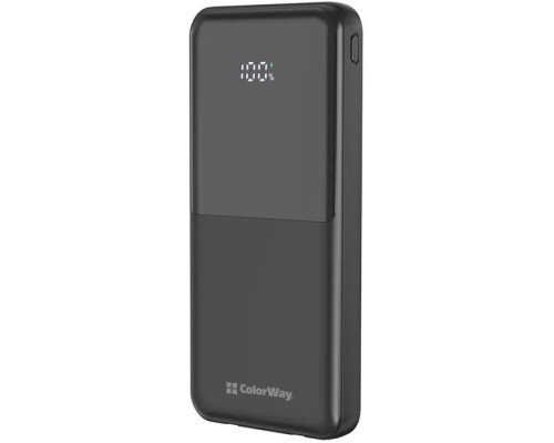 Батарея універсальна ColorWay 10 000 mAh DigiPower PD/22.5W, QC/4.0, Black (CW-PB100LP01BK)