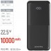 Батарея універсальна ColorWay 10 000 mAh DigiPower PD/22.5W, QC/4.0, Black (CW-PB100LP01BK)
