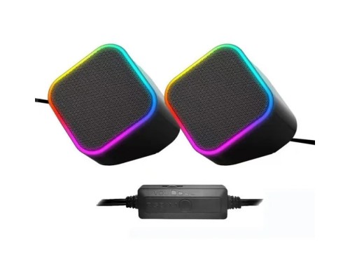 Акустична система ColorWay Cubix 2.0 RGB USB Black (CW-SPU05BK)