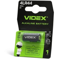 Батарейка 4LR44 / A544 1шт blister Videx (4LR44/A544 1B)
