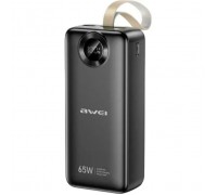 Батарея універсальна AWEI 30000mAh PA-34 65W Fast charging black (6954284025324)