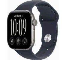 Смарт-годинник Apple Watch Series 12 GPS + Cellular 42mm Space Grey Aluminium Case with Navy Blue Sport Band - S/M (MJFX4RK/A)