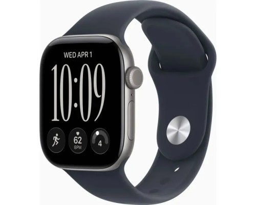 Смарт-годинник Apple Watch Series 12 GPS + Cellular 42mm Space Grey Aluminium Case with Navy Blue Sport Band - S/M (MJFX4RK/A)