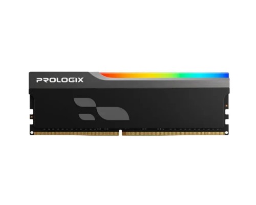 Модуль пам'яті для комп'ютера DDR5 16GB 5600 MHz Onyx Black RGB Prologix (PRO16GB5600YBR5)