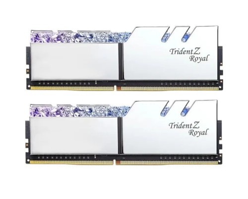 Модуль пам'яті для комп'ютера DDR4 32GB (2x16GB) 3200 MHz TridentZ RGB ROYAL Silver G.Skill (F4-3200C16D-32GTRS)