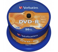 Диск DVD Verbatim 4.7Gb 16X CakeBox 50шт (43548)