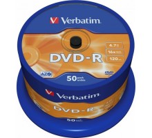 Диск DVD Verbatim 4.7Gb 16X CakeBox 50шт (43548)