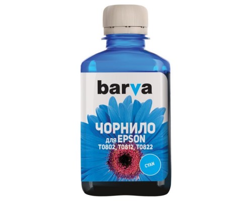 Чорнило Barva EPSON T0812 CYAN 180г (E081-138)