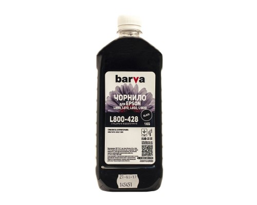 Чорнило Barva Epson 673 1кг BLACK (T6731) (L800-428)