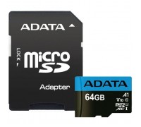 Карта пам'яті ADATA 64GB microSD class 10 UHS-I A1 Premier (AUSDX64GUICL10A1-RA1)