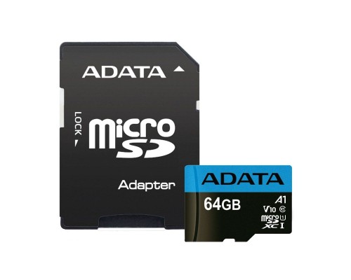 Карта пам'яті ADATA 64GB microSD class 10 UHS-I A1 Premier (AUSDX64GUICL10A1-RA1)
