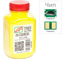 Тонер OKI C332/MC363, 100г Yellow+chip AHK (1505324)