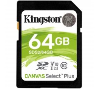 Карта пам'яті Kingston 64GB SDXC class 10 UHS-I U3 Canvas Select Plus (SDS2/64GB)