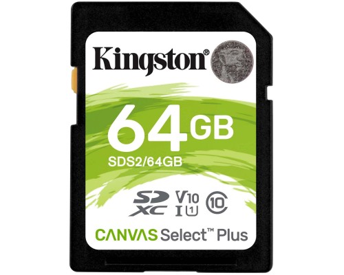 Карта пам'яті Kingston 64GB SDXC class 10 UHS-I U3 Canvas Select Plus (SDS2/64GB)