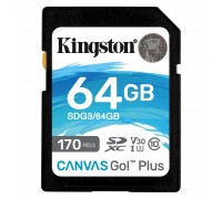 Карта пам'яті Kingston 64GB SDXC class 10 UHS-I U3 Canvas Go Plus (SDG3/64GB)