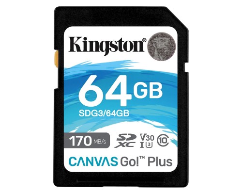 Карта пам'яті Kingston 64GB SDXC class 10 UHS-I U3 Canvas Go Plus (SDG3/64GB)