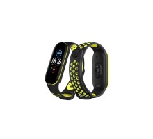 Ремінець до фітнес браслета BeCover Nike Style для Xiaomi Mi Smart Band 5 Black-Green (705152)