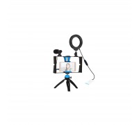 Набір блогера Puluz 4in1 (ring light, mount, phone holder, microphone) (PKT3025L)