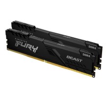 Модуль пам'яті для комп'ютера DDR4 16GB (2x8GB) 3600 MHz Fury Beast Black Kingston Fury (ex.HyperX) (KF436C17BBK2/16)