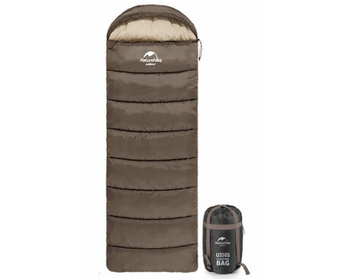 Спальний мішок Naturehike U350 NH20MSD07 Hollow Cotton Right Brown (6927595767221-R)