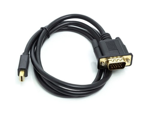 Кабель мультимедійний mini DisplayPort (M) to VGA (M), 1.0m, black PowerPlant (CA911998)