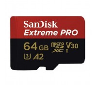Карта пам'яті SanDisk 64GB microSDXC class 10 UHS-I U3 Extreme Pro V30 (SDSQXCU-064G-GN6MA)