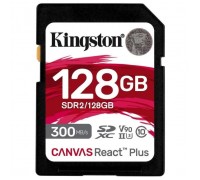 Карта пам'яті Kingston 128GB SDXC class 10 UHS-II U3 Canvas React Plus (SDR2/128GB)