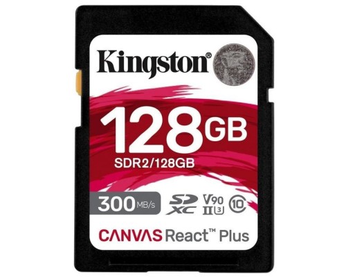 Карта пам'яті Kingston 128GB SDXC class 10 UHS-II U3 Canvas React Plus (SDR2/128GB)