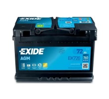 Акумулятор автомобільний EXIDE START-STOP AGM 72Ah 760EN (EK720)