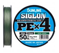 Шнур Sunline Siglon PE н4 300m 3.0/0.296mm 50lb/22.0kg Dark Green (1658.09.52)