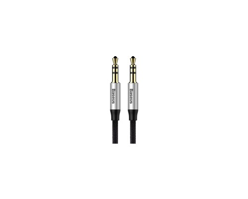 Кабель мультимедійний 3.5mm M/M 0.5m Yiven M30 black-silver Baseus (CAM30-AS1)