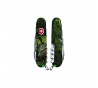 Ніж Victorinox Huntsman Zodiac 91 мм Зелений дерев'яний дракон (1.3713.3_Z3240p)