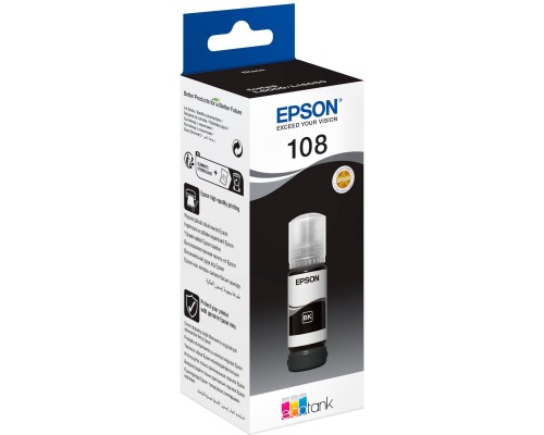 Контейнер з чорнилом Epson 108 EcoTank L8050/L18050 black (C13T09C14A)