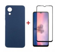 Чохол до мобільного телефона Dengos Kit for OPPO A17K case + glass (Blue) (DG-KM-02)