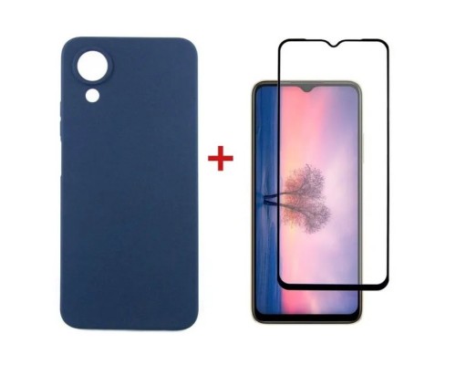Чохол до мобільного телефона Dengos Kit for OPPO A17K case + glass (Blue) (DG-KM-02)