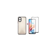 Чохол до мобільного телефона Dengos Kit for OPPO A38 case + glass (Black) (DG-KM-05)