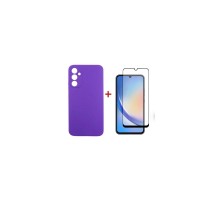 Чохол до мобільного телефона Dengos Kit for Samsung Galaxy A34 5G case + glass (Purple) (DG-KM-42)