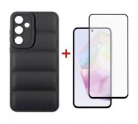 Чохол до мобільного телефона Dengos Kit for Samsung Galaxy A35 5G case + glass (Black) (DG-KM-56)