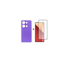 Чохол до мобільного телефона Dengos Kit for Xiaomi Redmi Note 13 Pro 4G case + glass (Purple) (DG-KM-64)